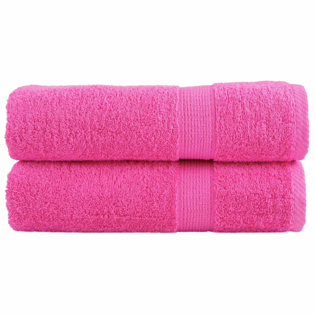 Asciugamani Vidaxx solund 2 pz 600 g m² 50x100 cm rosa