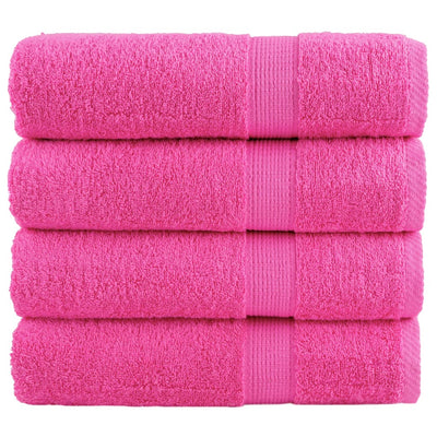 Vidaxl Asciugamani da bagno Solund 4 pezzi 600 g m² 70x140 cm Pink