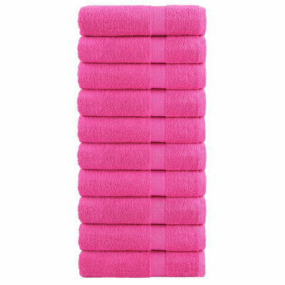 Toallas de baño Vidaxl Solund 10 st 600 g m² 70x140 cm rosa