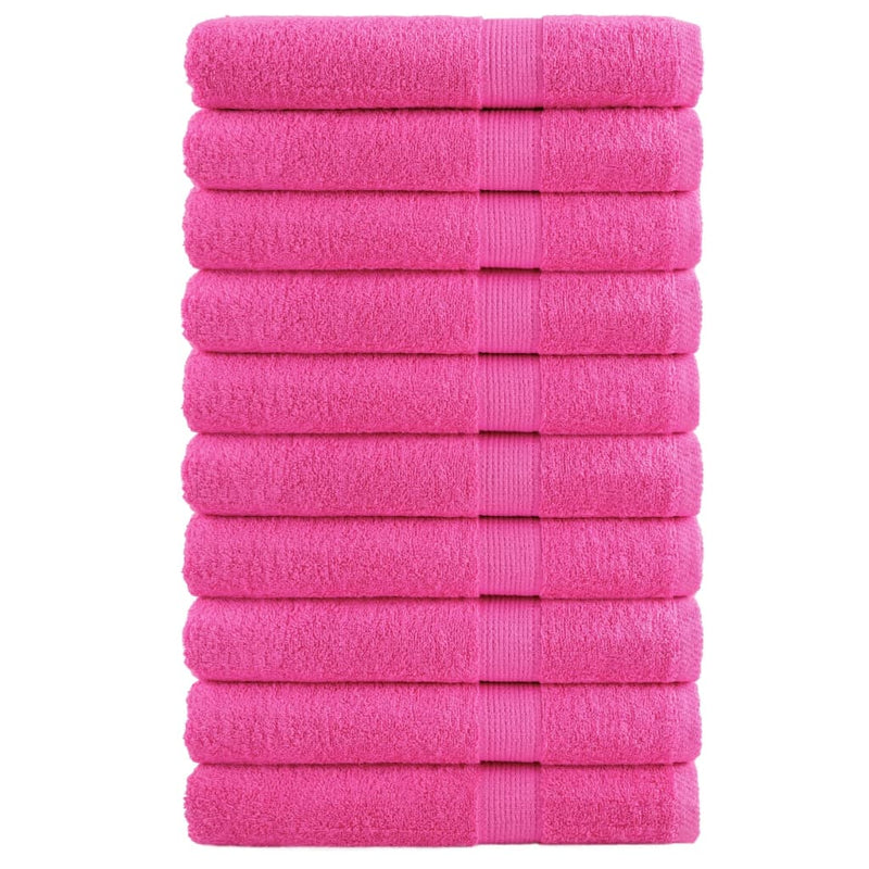Vidaxl Toalls Solund 10 st 600 g m² 100x200 cm rosa
