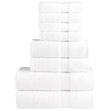 Vidaxl Set di asciugamani a 8 pezzi Solundio 600 g m² bianco