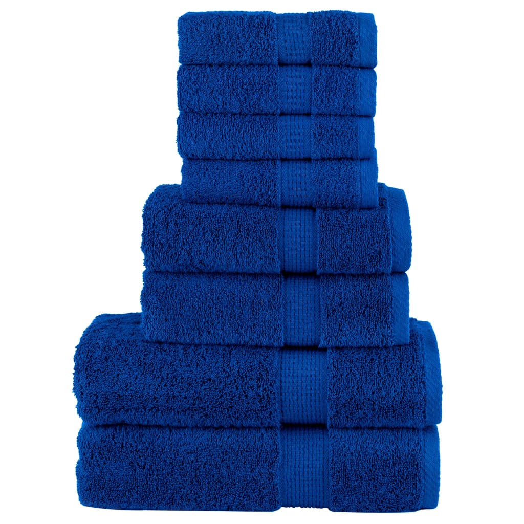 Vidaxl Solund de 8 piezas de toallas 600 g m² azul