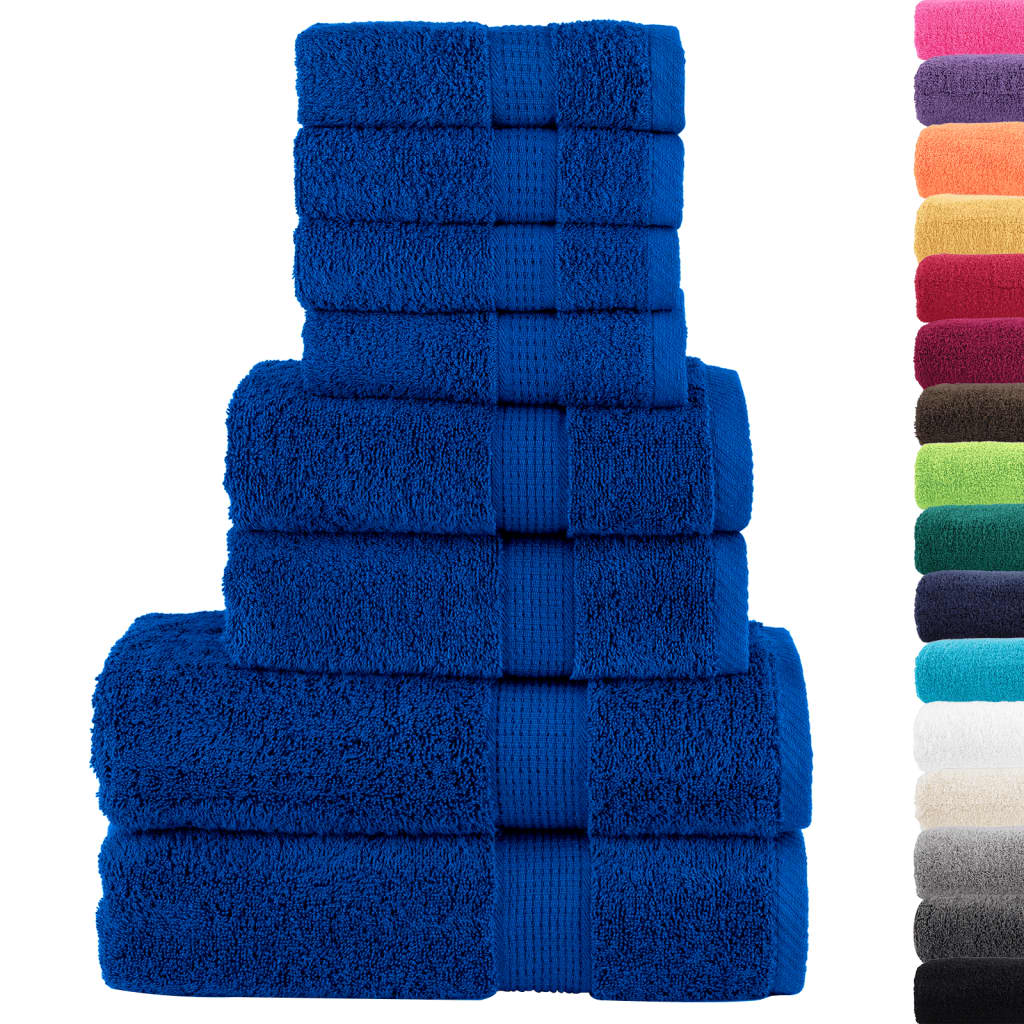 Vidaxl Solund de 8 piezas de toallas 600 g m² azul