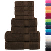 Vidaxx juego de toallas 8 piezas solund 600 g m² marrón