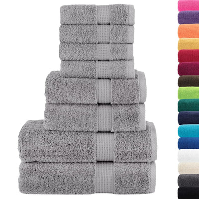Vidaxl Solund de toalla de 8 piezas de 600 g m² gris