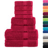 Vidaxl Solund de toalla de 8 piezas de 600 g m² rojo