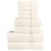 Vidaxl Set di asciugamani a 8 pezzi Solundio 600 g m² Crema