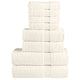Vidaxl Set di asciugamani a 8 pezzi Solundio 600 g m² Crema