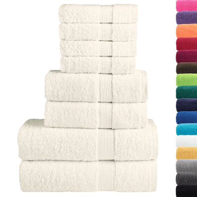 Vidaxl Solund de toalla de 8 piezas de 600 g m² de color crema