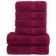 Vidaxl Toallas de 6 piezas Solund de 600 g m² Burdeos rojo