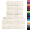 Vidaxl 6-delige handdoekenset solund 600 g m² crèmekleurig
