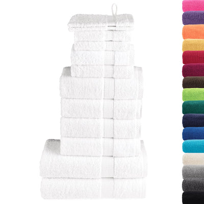 Vidaxl de 12 piezas Solund de toallas de 600 g m² blanco