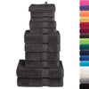 Vidaxl Set di asciugamani da 12 pezzi Solundio 600 g m² color antracite