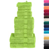 Vidaxl 12-delige handdoekenset solund 600 g m² groen