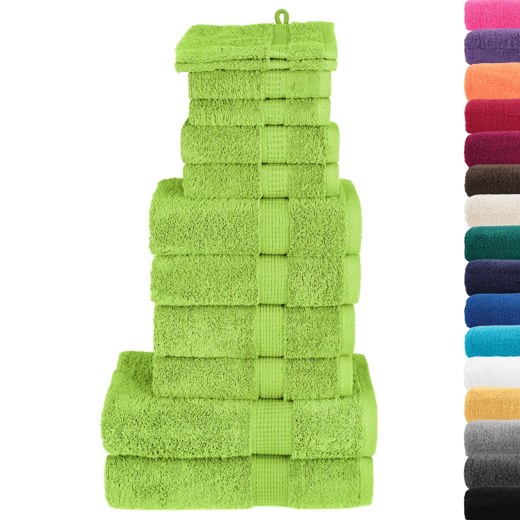 Set asciugamani VidaXL 12 pezzi solund 600 g m² verde