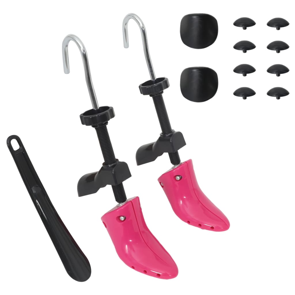 Vidaxl Shoe Spanners con scarpa eu 34-40 di plastica rosa