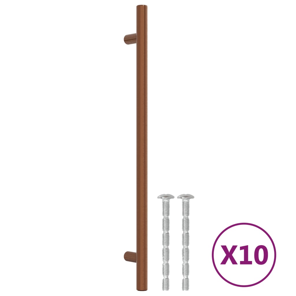 Maniglie VidaXL 10 pz. 224 mm in acciaio inox color bronzo