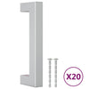 VidaXL tiradores 20 piezas 96 mm acero inoxidable color plata