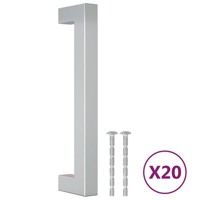 VidaXL tiradores 20 piezas 128 mm acero inoxidable color plata