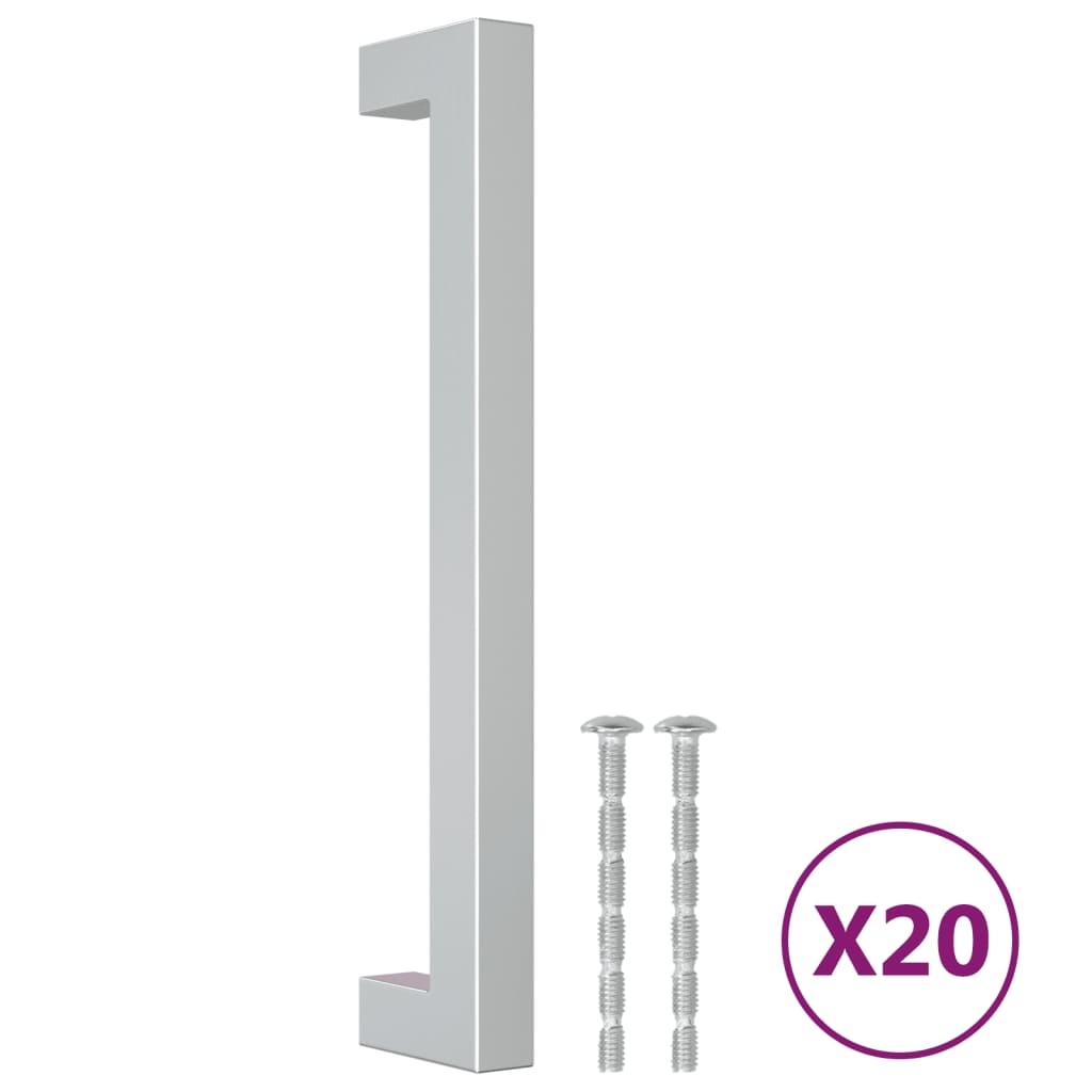Vidaxx tiradores 20 piezas 160 mm acero inoxidable color plata
