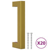 Maniglie VidaXL 20 pz. 96 mm in acciaio inossidabile color oro
