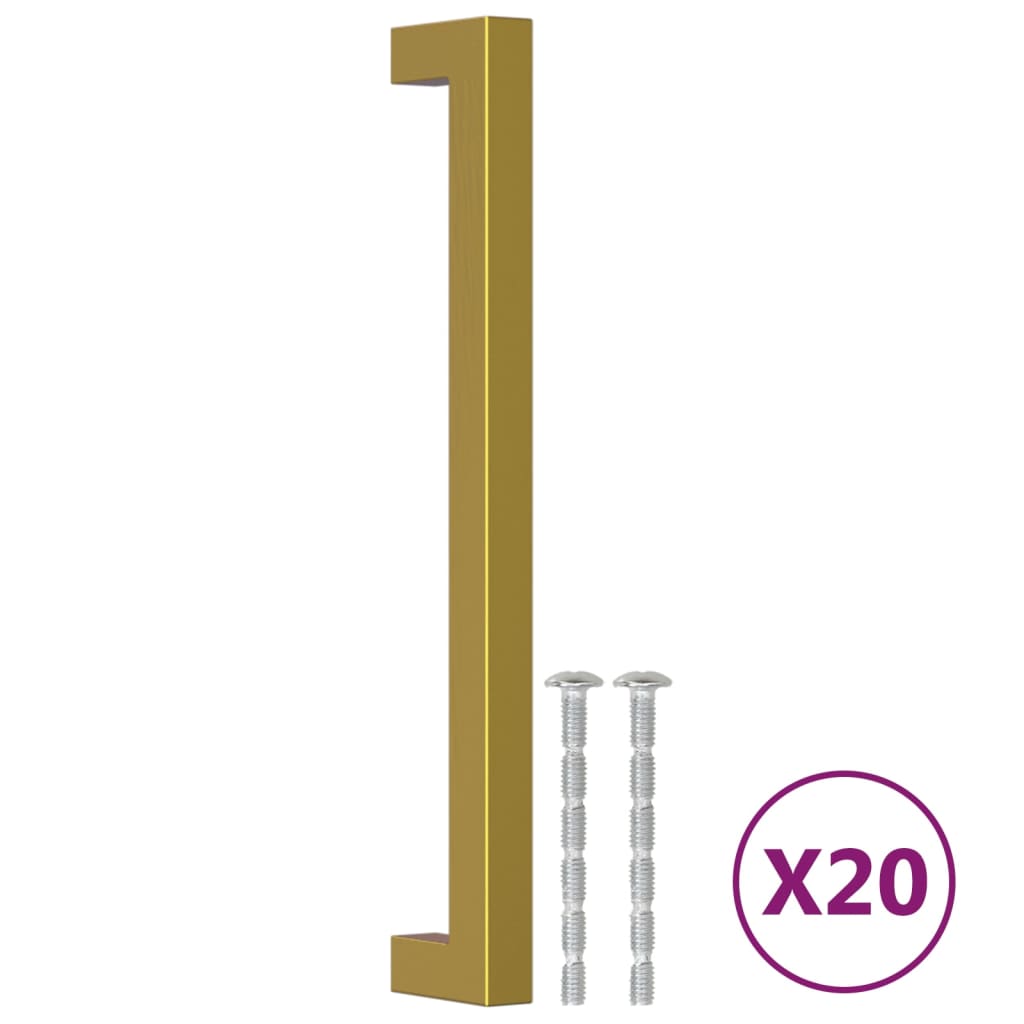Vidaxl handvatten 20 st 192 mm roestvrij staal goudkleurig