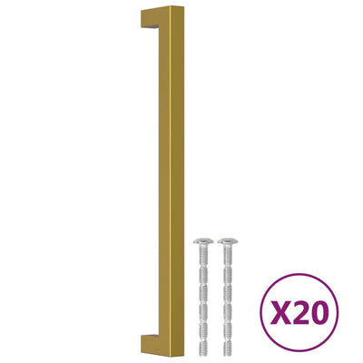 Vidaxl handvatten 20 st 224 mm roestvrij staal goudkleurig