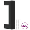 VidaXL tiradores 20 piezas 64 mm acero inoxidable negro