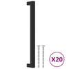 Maniglie VidaXL 20 pezzi 224 mm in acciaio inossidabile nero