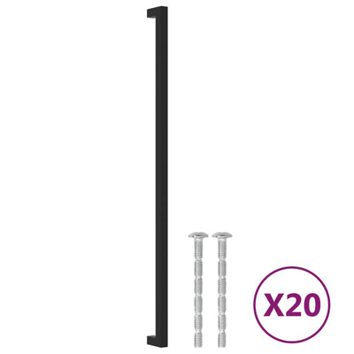 Vidaxl handvatten 20 st 480 mm roestvrij staal zwart