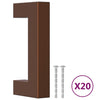 VidaXL tiradores 20 piezas 64 mm acero inoxidable color bronce