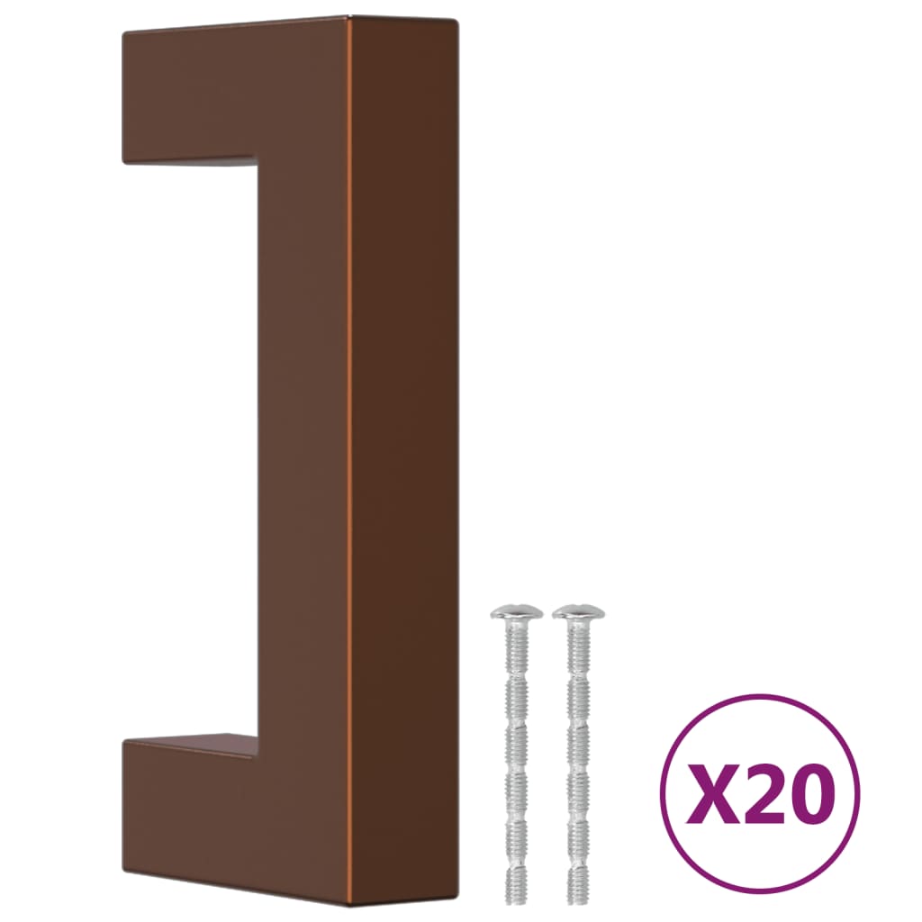 VidaXL tiradores 20 piezas 64 mm acero inoxidable color bronce