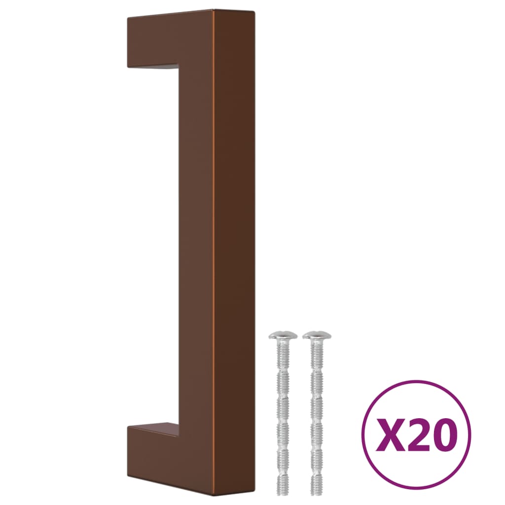 VidaXL tiradores 20 piezas 96 mm acero inoxidable color bronce