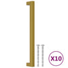 Vidaxl handvatten 10 st 224 mm roestvrij staal goudkleurig