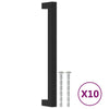 Maniglie VidaXL 10 pezzi 192 mm in acciaio inossidabile nero
