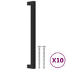 Maniglie VidaXL 10 pezzi 224 mm in acciaio inossidabile nero