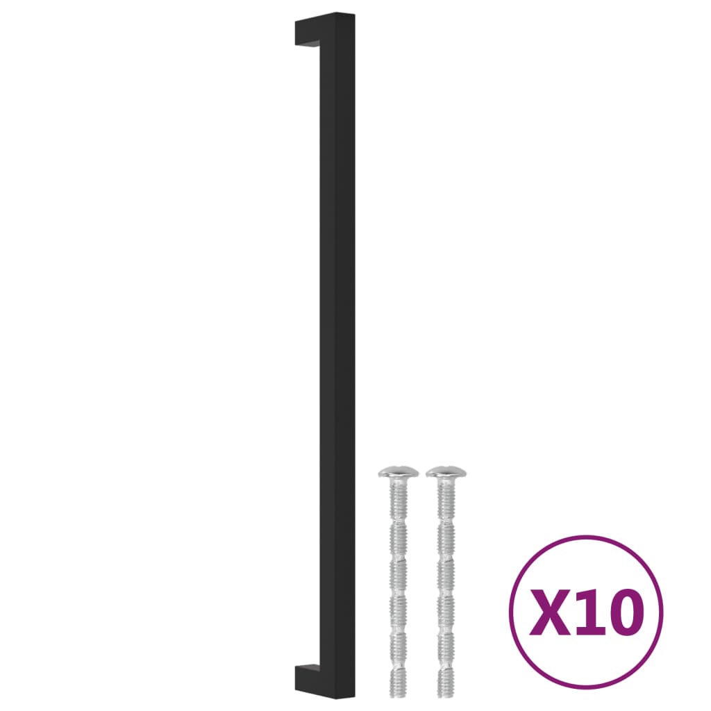 Maniglie VidaXL 10 pezzi 320 mm in acciaio inossidabile nero
