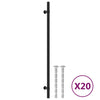 Maniglie VidaXL 20 pezzi 320 mm in acciaio inossidabile nero