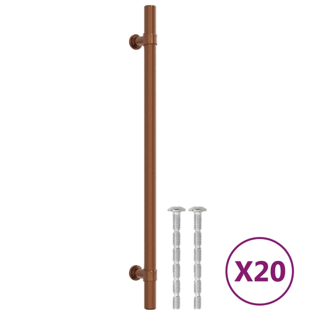 Maniglie VidaXL 20 pz. 224 mm in acciaio inox color bronzo