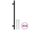 Maniglie VidaXL 10 pezzi 224 mm in acciaio inossidabile nero