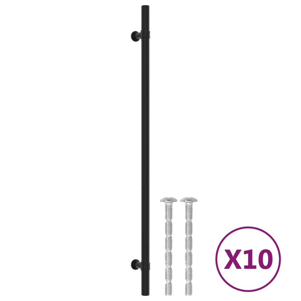 Maniglie VidaXL 10 pezzi 320 mm in acciaio inossidabile nero