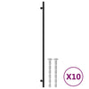 Maniglie VidaXL 10 pezzi 480 mm in acciaio inossidabile nero