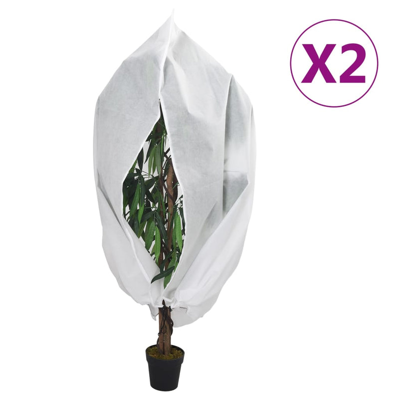 Copripiante Vidaxxl con cerniera 2 pz 70 g m² 1x1,55 m
