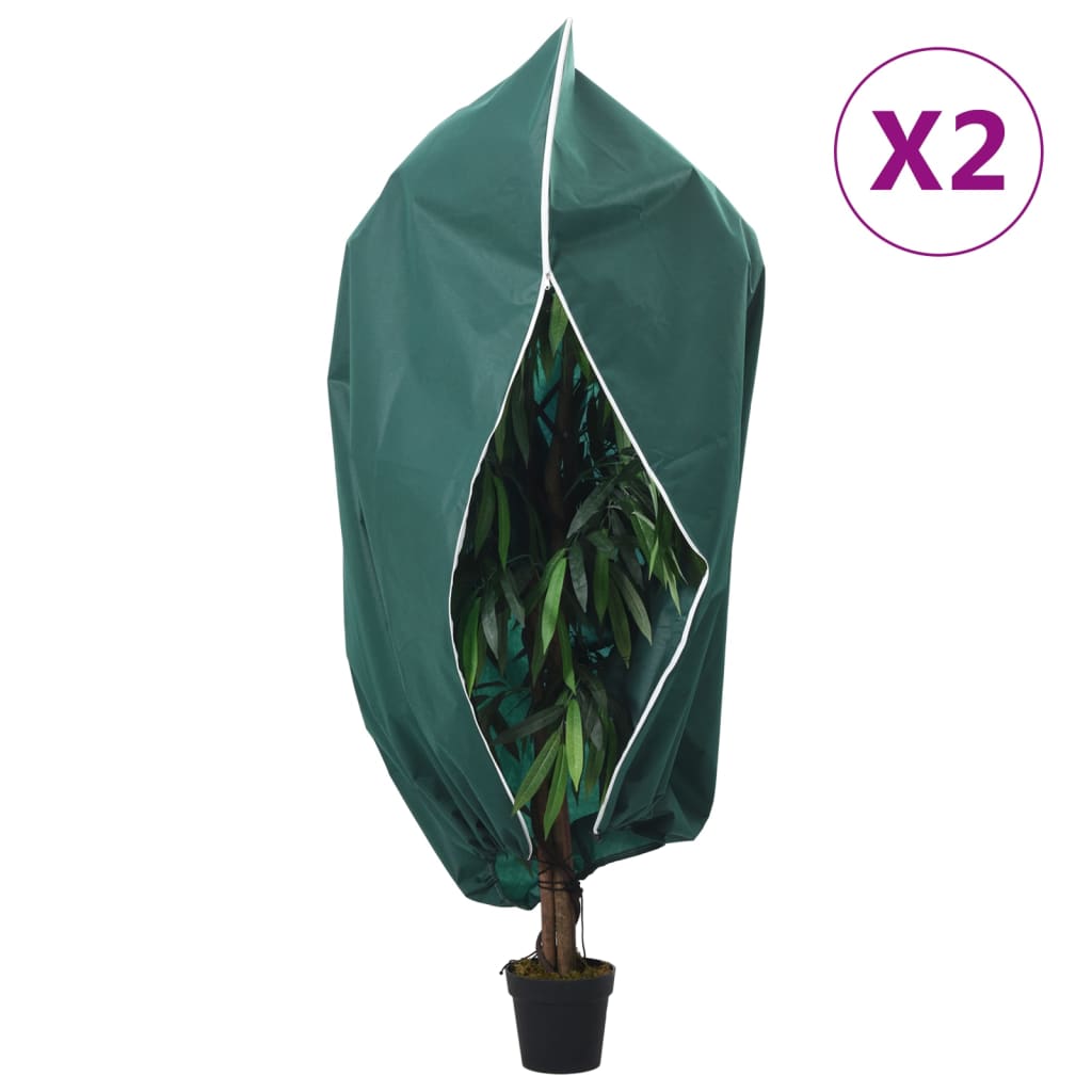 Copripiante Vidaxxl con cerniera 2 pz 70 g m² 1,2x1,8 m