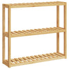 Vidaxl Rack de baño Montaje de pared de 3 capas 60x15x54 cm de bambú