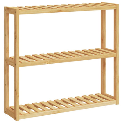 VIDAXL Raccolto da bagno Montaggio a parete a 3 strati 60x15x54 cm Bamboo