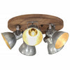 Vidaxl plafondlamp 25 w e27 50x50x25 cm vintage zilverkleurig