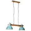 Lámpara colgante de Vidaxl 25 W E27 85x28x109 CM Azules malhumorado