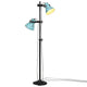 Vidaxl Lampada da pavimento 25 W E27 25x25x90 140 cm bludenamio blu