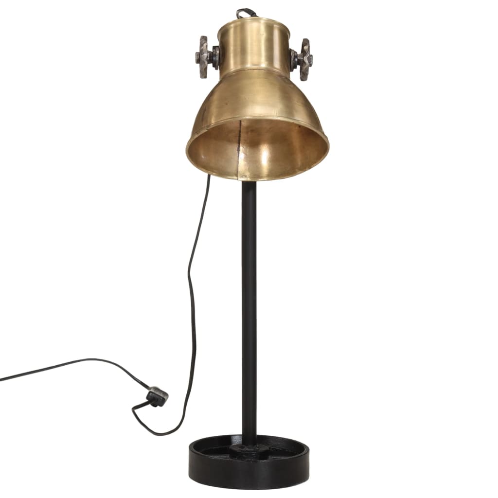 Lampada da scrivania Vidaxl 25 W E27 15x15x55 cm Brass antico